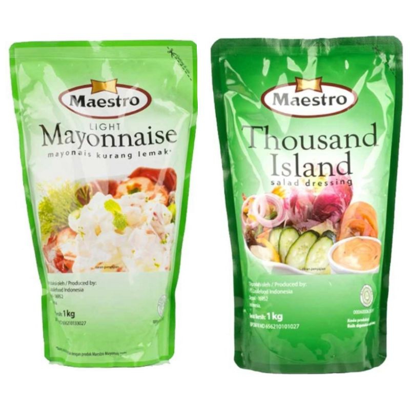 

MAESTRO MAYONNAISE & THOUSAND ISLAND (salad dressing) 1KG