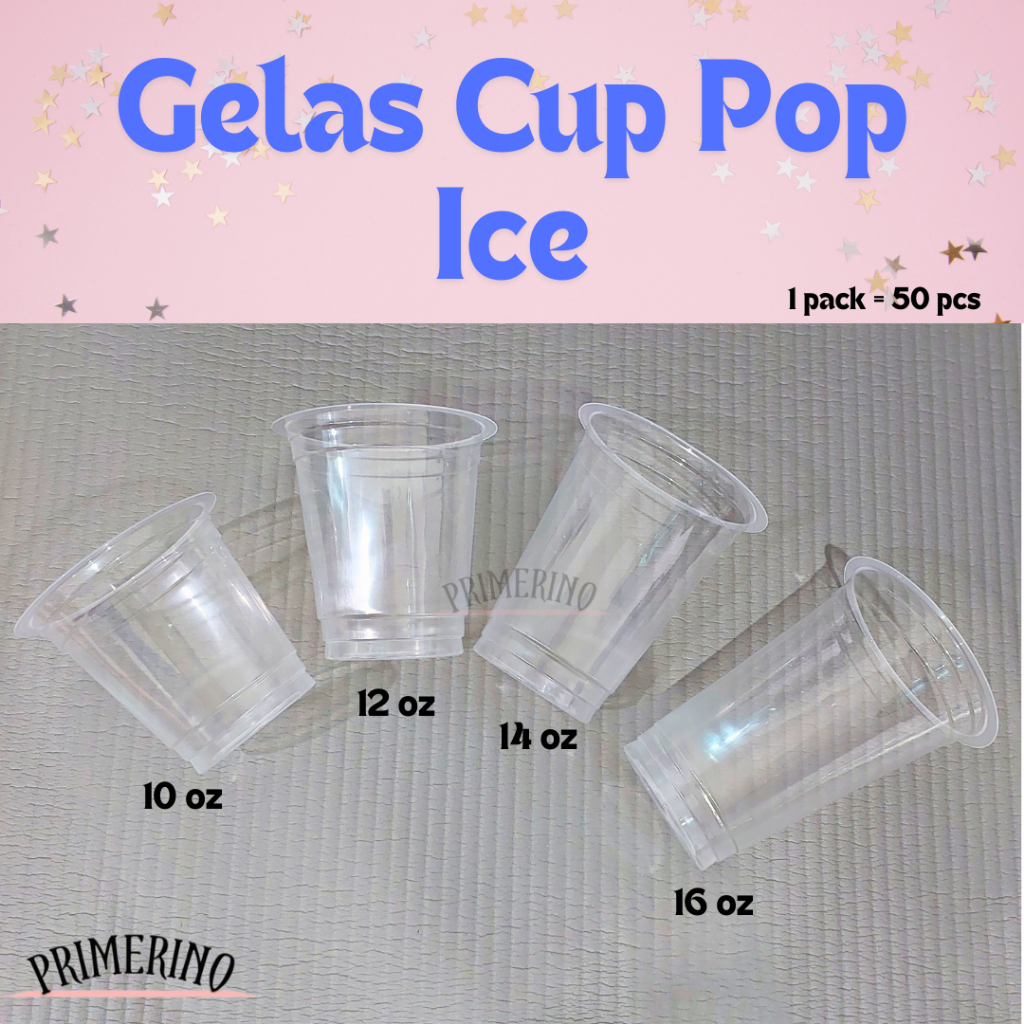 Gelas Pop Ice 10oz Jupiter / Cup Pop Ice / Gelas Cup Plastik 10 oz