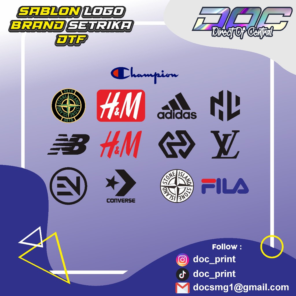 

STICKER SABLON DTF (SATUAN) LOGO/BRAND PART 3