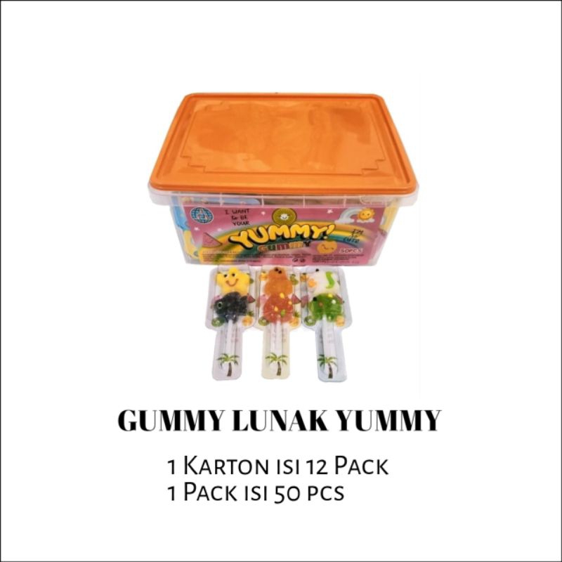 

GUMMY LUNAK YUMMY ISI 50 PCS