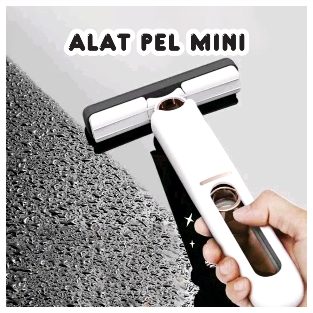Alat Pel Mini Lipat | Portable Mini Mop | Pembersih Meja Kompor Dapur Jendela Kaca Dinding Ubin