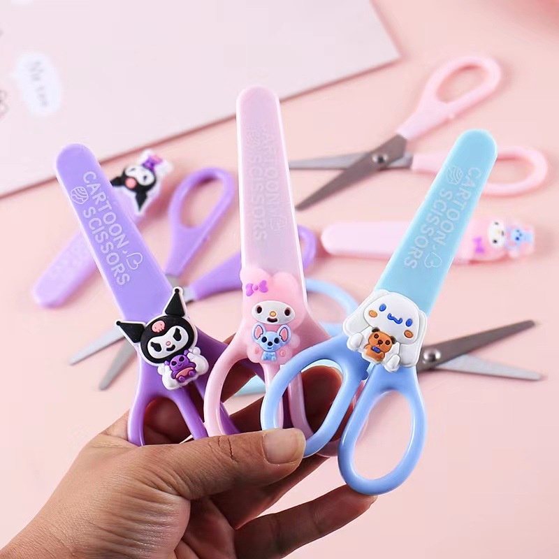 

⭐[COD]✔ GUNTING ANAK SANRIO PAKAI TUTUP / STUDENT SCISSORS CINNAMOROL KUROMI MELODY