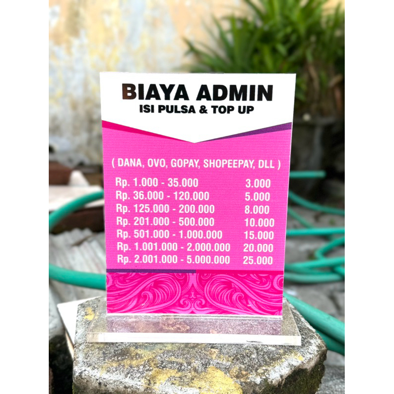 

AKRILIK TEBAL UK 15x20 CUSTOM BIAYA ADMIN TOP UP AGEN BANK