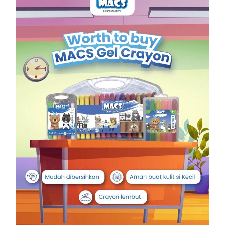 

Hadir Termurah Gel Crayon Macs Non Toxic