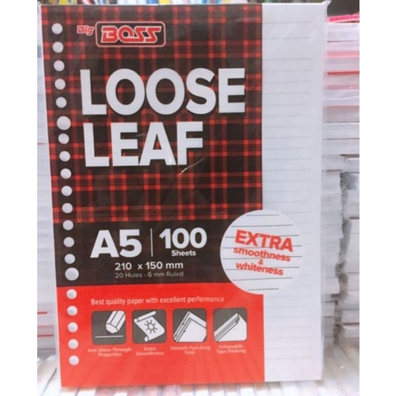 

Dijamin Ori KERTAS BINDER LOOSE LEAF BIG BOSS JOYKO KIKY ISI 1 LEMBAR UKURAN A5 B5