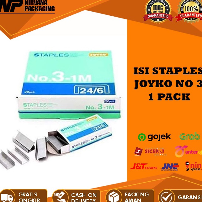 

Promo Terbatas ISI STAPLES ISI STEPLES JOYKO NO 3 ISI STAPLER ISI STEPLER 1 PACK