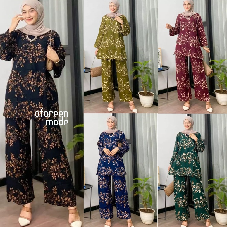 Hot Sell Setelan Rayon Okinawa Cp Lp Setelan Celana Panjang Wanita By Afareen Mode