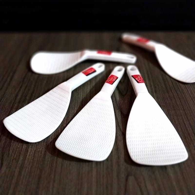 Centong Nasi Anti Lengket Plastik Maxi Tebal / Sendok Putih Nasi Rice Cooker / Sendok Reskuker Kuat 