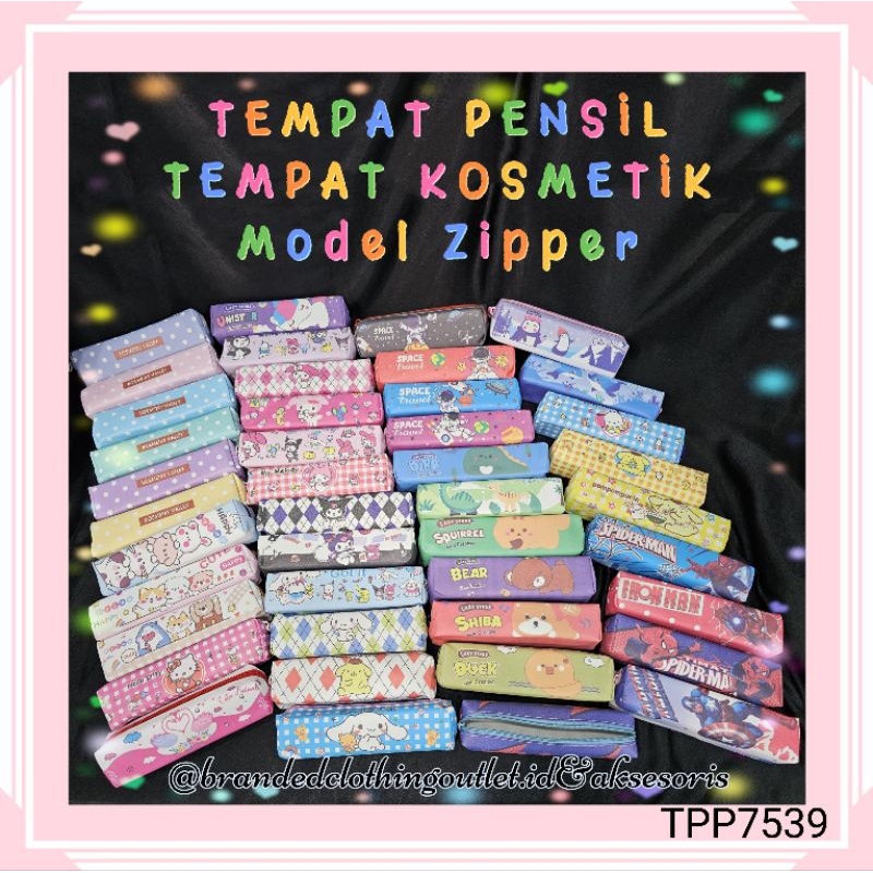 

TEMPAT PENSIL SEGI PANJANG RESLETING / KOTAK PENSIL KARAKTER KARTUN LUCU / TEMPAT KOSMETIK POLKADOT / PUOCH ZIPPER CASE / TPP7539