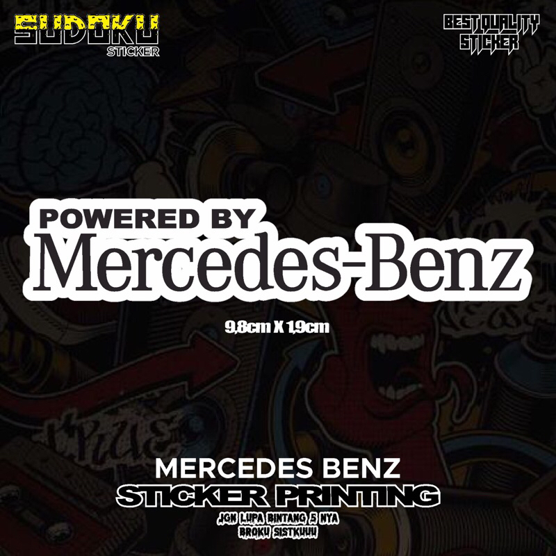 

STICKER STIKER PRINTING POWERED BY MERCEDES BENZ