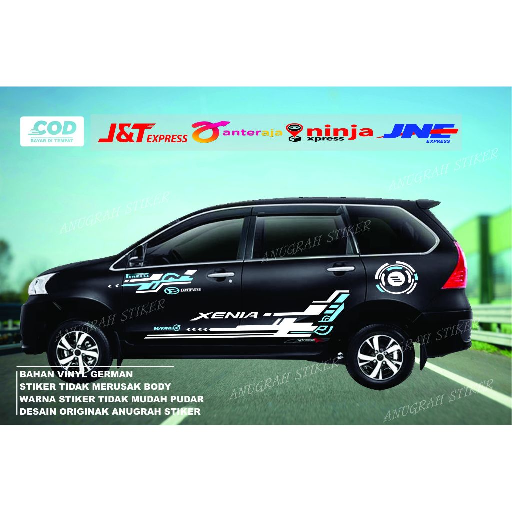 Promo Stiker Mobil Xenia Lama Sticker Daihatsu Xenia Motif Robot Dua Warna Simple