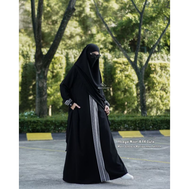 Abaya Noor Abaya kekinian stylish outfit muslimah Original Khizzanah Sunnah
