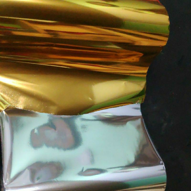 plastik Prada gold dan silver merk wessler foil