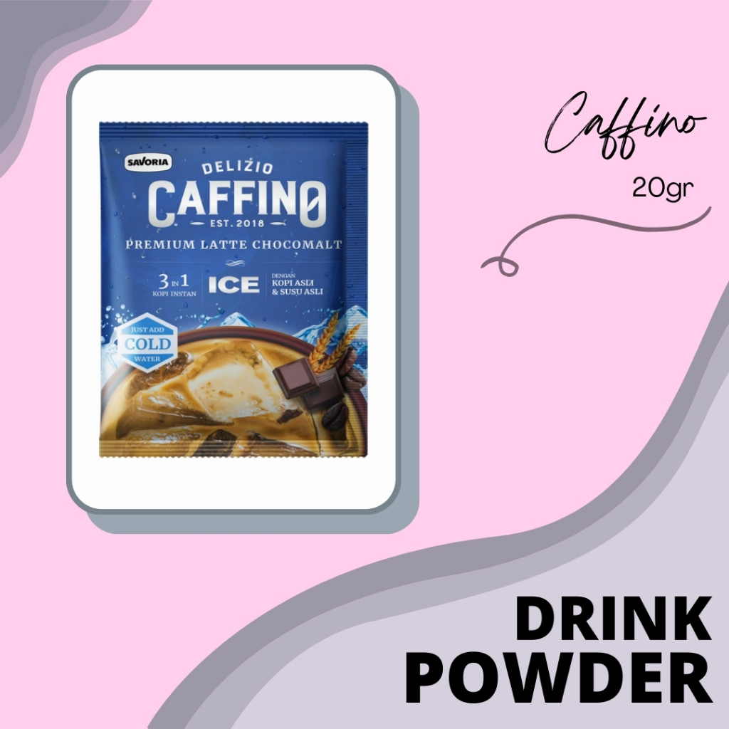 

DRINK POWDER | BUBUK MINUMAN | SERBUK MINUMAN | DELIZIO CAFFINO KOPI SACHET | CAFFINO 20GR