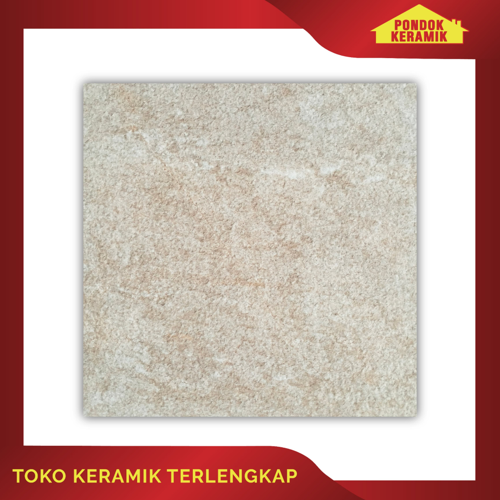 Keramik Lantai Habitat 50x50 Waverock Sand Motif Natural Stone