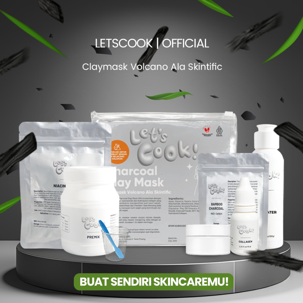 LETS COOK DIY CLAYMASK VOLCANO ALA SKINTIFIC