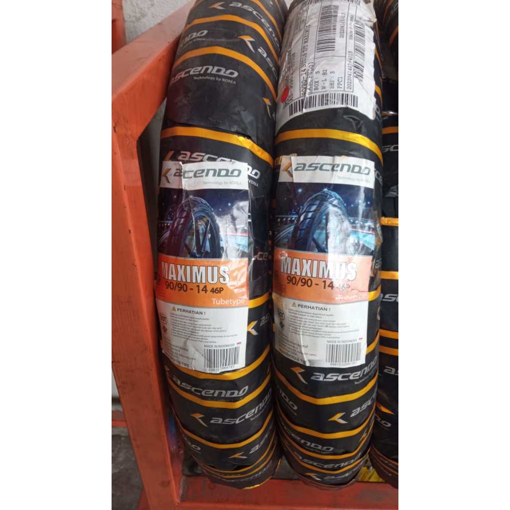 BAN LUAR ASCENDO 90/90-14 MAXIMUS TUBETYPE (TIDAK TUBELESS)