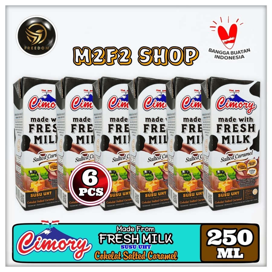 

Susu Cimory Fresh Milk Kotak UHT Cokelat Salted Caramel - 250 ml (Kemasan 6 Pcs)