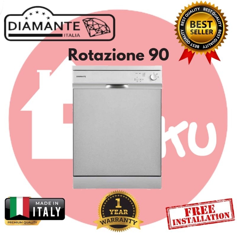 Dishwasher Diamante Rotazione 90 Freestanding Dishwasher