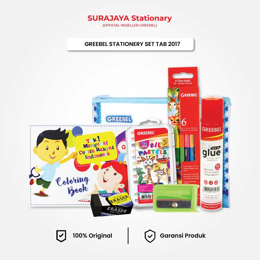 

Paket Alat Tulis Mewarnai Stationary Set Kado Anak / GREEBEL Tab 2017