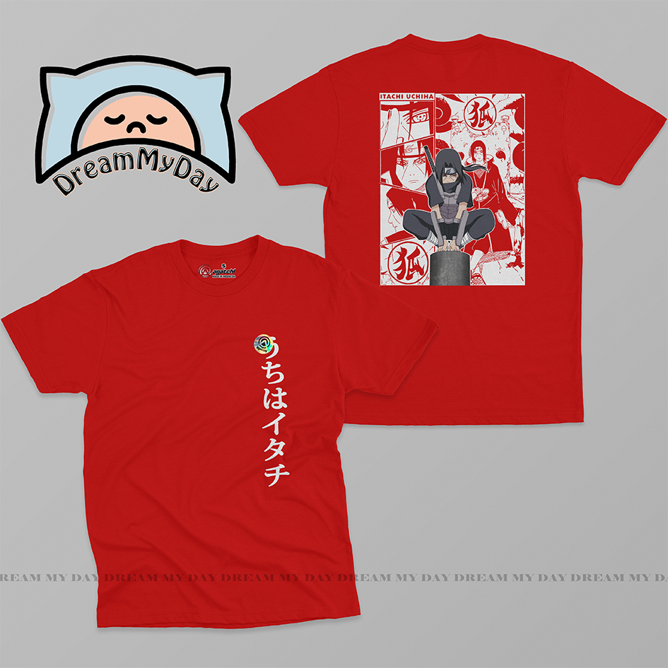 Baju Distro Kaos Atasan Anak Laki Laki Anime Naruto Shipuden - Uchiha Itachi V3