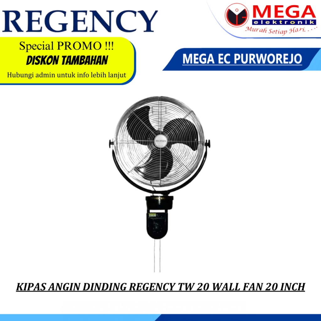 KIPAS ANGIN DINDING REGENCY TW 20 WALL FAN 20 INCH