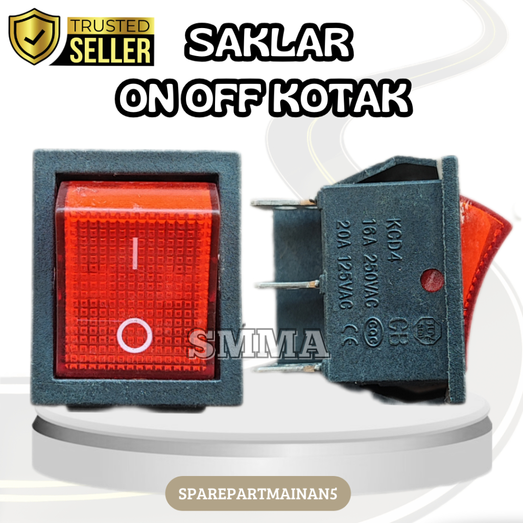 SMA5 || Power Switch saklar On Off Mobil Motor Mainan Aki Tipe Persegi Remot Control