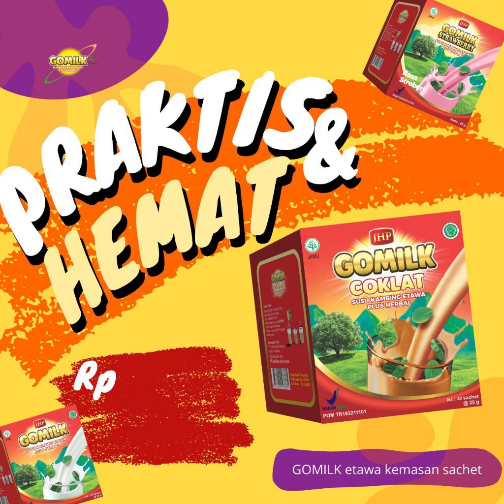 

Gomilk Sachet per Box Susu Kambing Etawa Plus Herbal