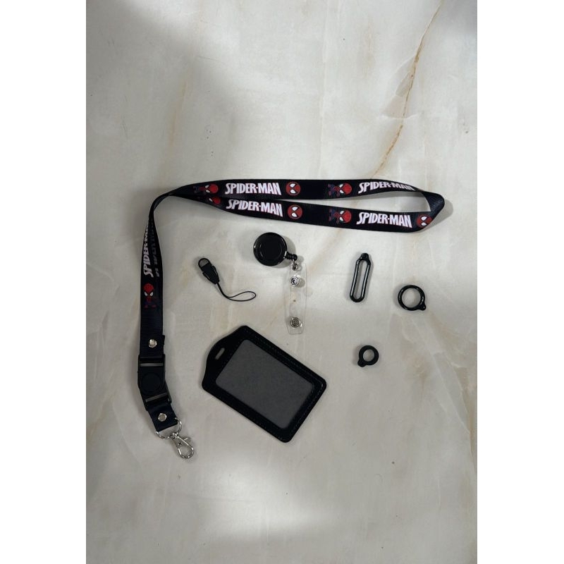 

Tali Lanyard SPIDERMAN / Lanyard Hitam Premium lanyard anime cartoon kartun movie distro / gantungan kunci / gantungan id card / gantungan flashdisk / nametag hp name tag / gantungan pengait handphone