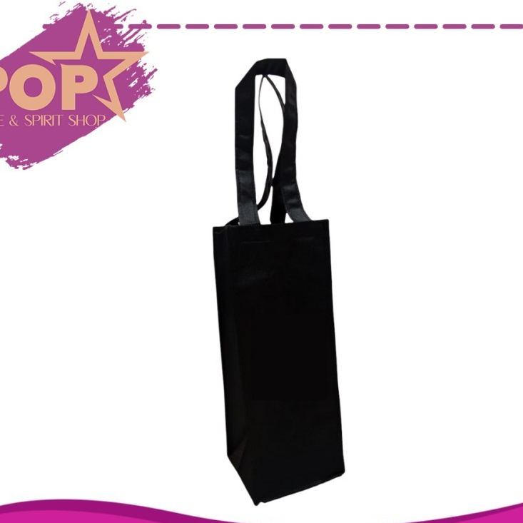 

Tas Wine Bag Bahan Spunbond - Hitam