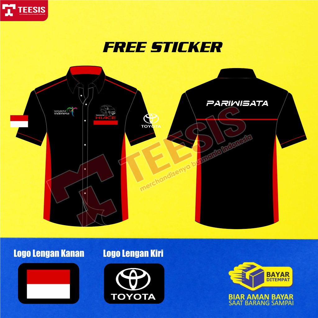 Kemeja Baju Bus Bis Mania Bismania Hiace Pariwisata Toyota