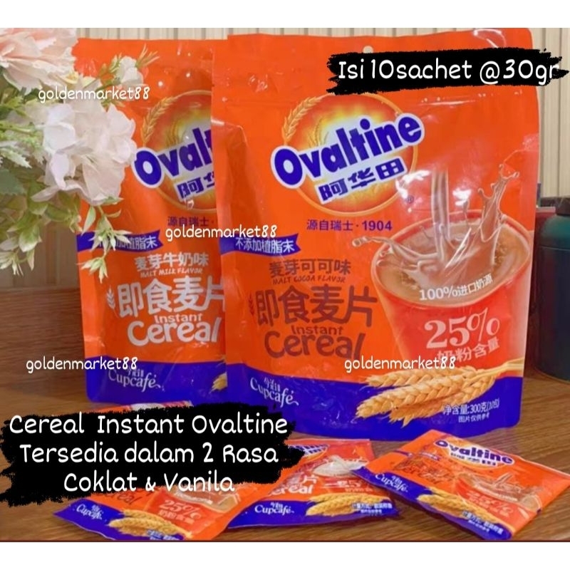 

10SASET SEREAL OVALTINE COKLAT & SUSU CEREAL INSTANT OVALTINE CHOCOLATE MILK FLAVOUR 300G
