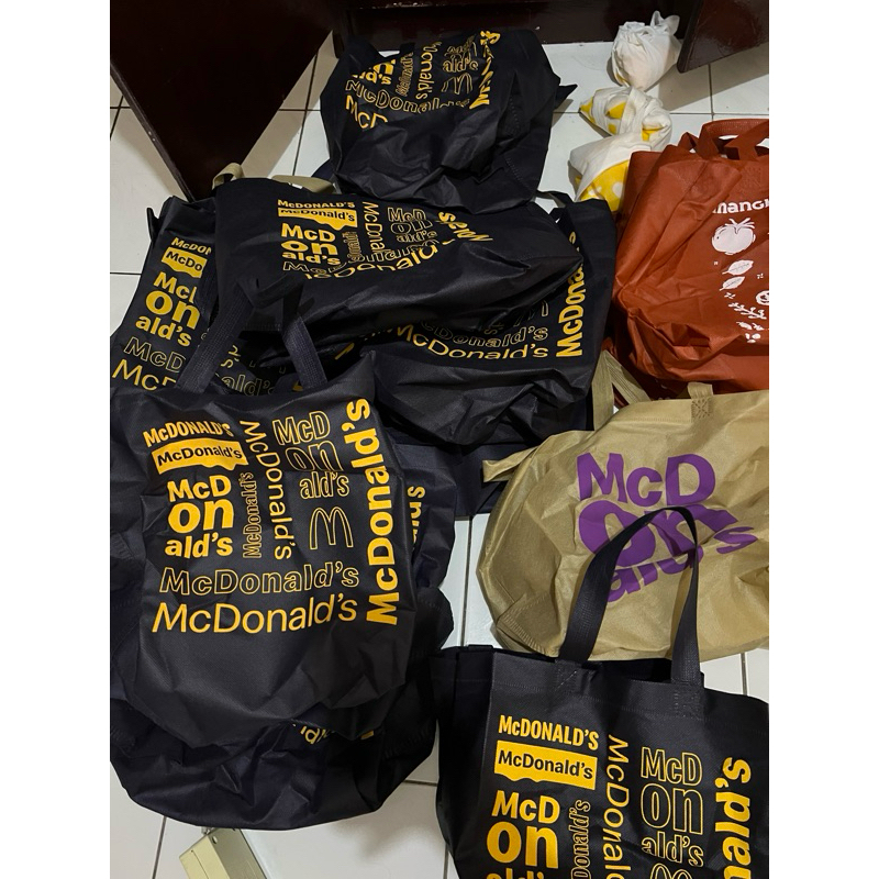 

Tas Goodiebag Original McD Hokben mangkokku Spunbound Tas Belanja MCD Reusable bag All brand