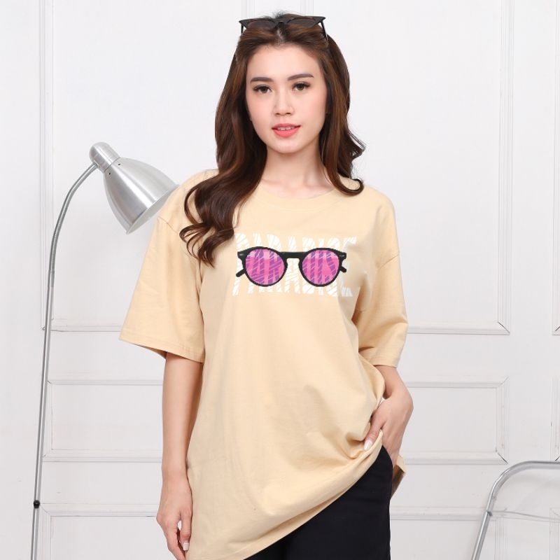 Kaos Oversize Pria Wanita Unisex Oversized Tshirt Cowok Cewek Cotton Combed Distro Premium Warna Kri