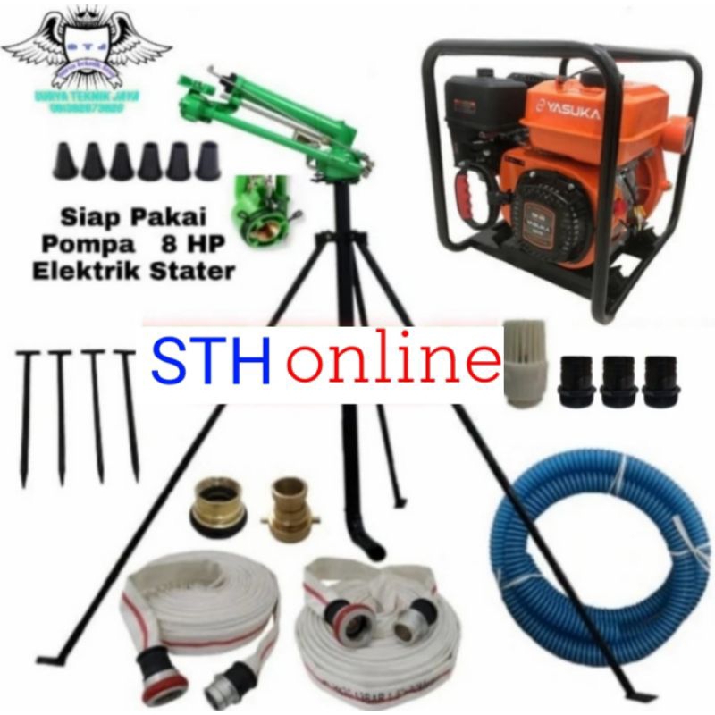 PAKET SPRINKLER BIG GUN JET 35 POMPA YASUKA