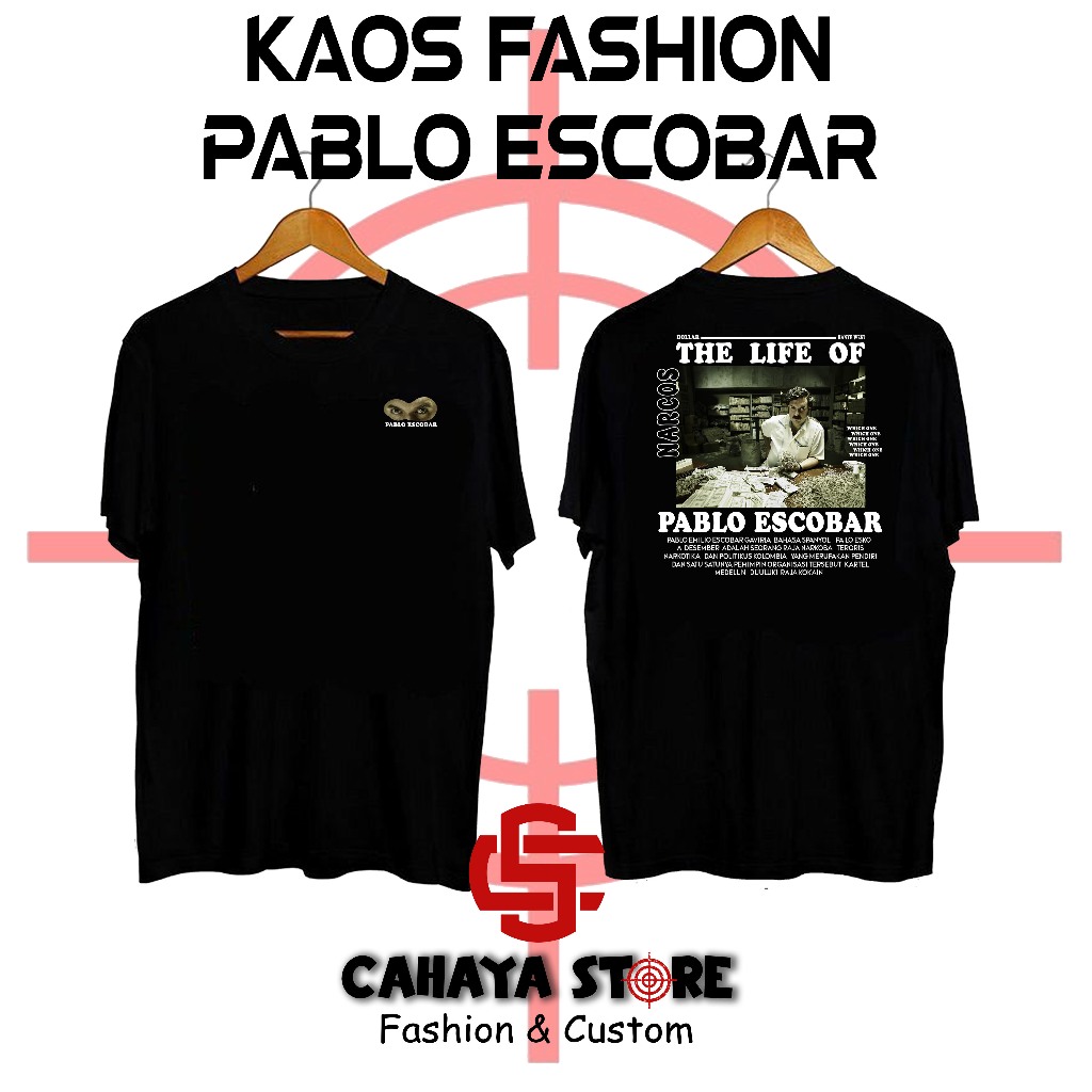 TSHIRT PABLO ESCOBAR - Kaos Distro Original Workout Streetwear Kaos Pablo Escobar -Atasan pria - Fas