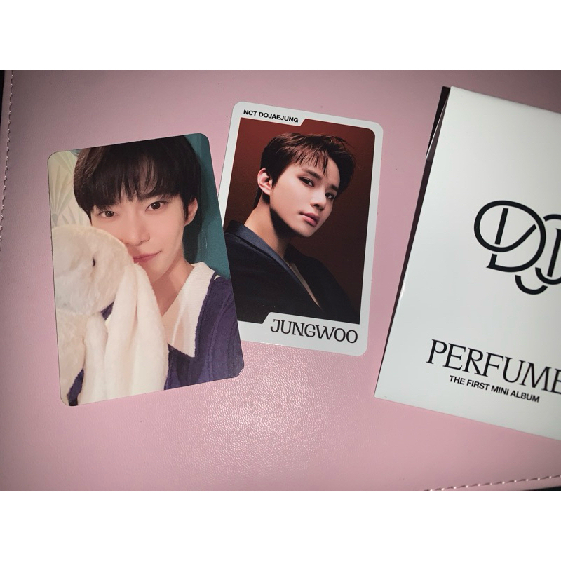 WTS PHOTOCARD DOYOUNG JUNGWOO TRADING CARD TC DOJAEJUNG PERFUME 2 WHITE VER BONEKA DOLL
