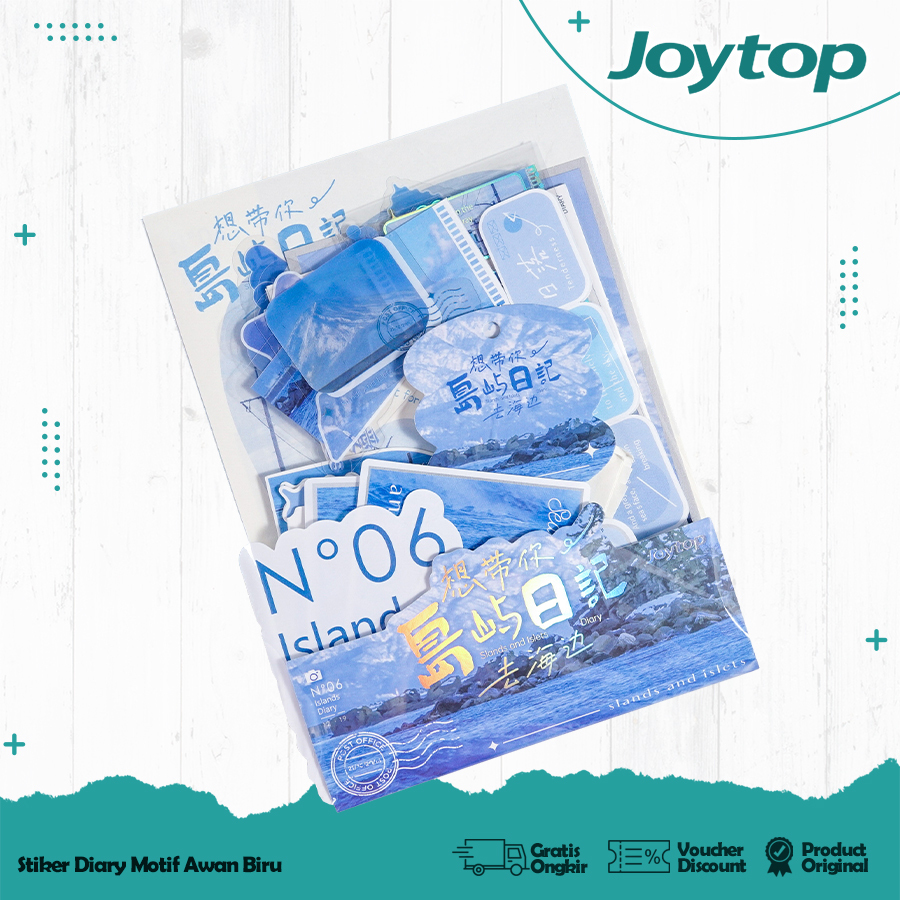 

JOYTOP 6 in 1 Set Stiker Diary Deco Pack Memo Aesthetic