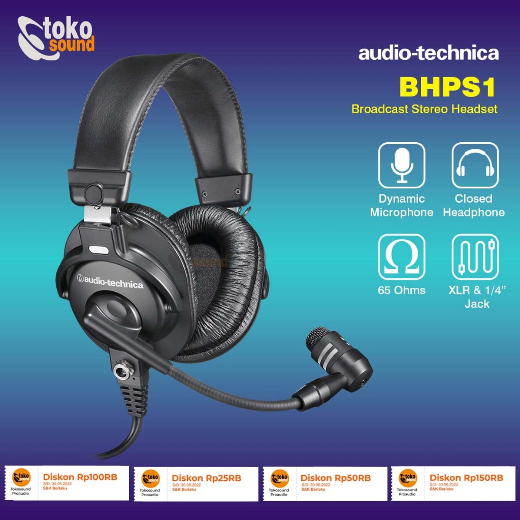 Audio Technica BPHS1 Broadcast Stereo Headset