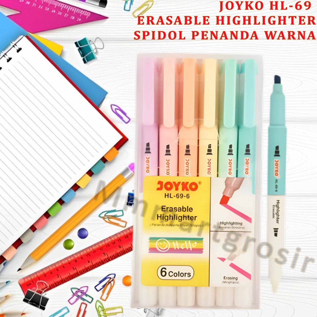 

Joyko / Spidol Erasable Highlighter / Spidol Penanda Warna / HL-69-6