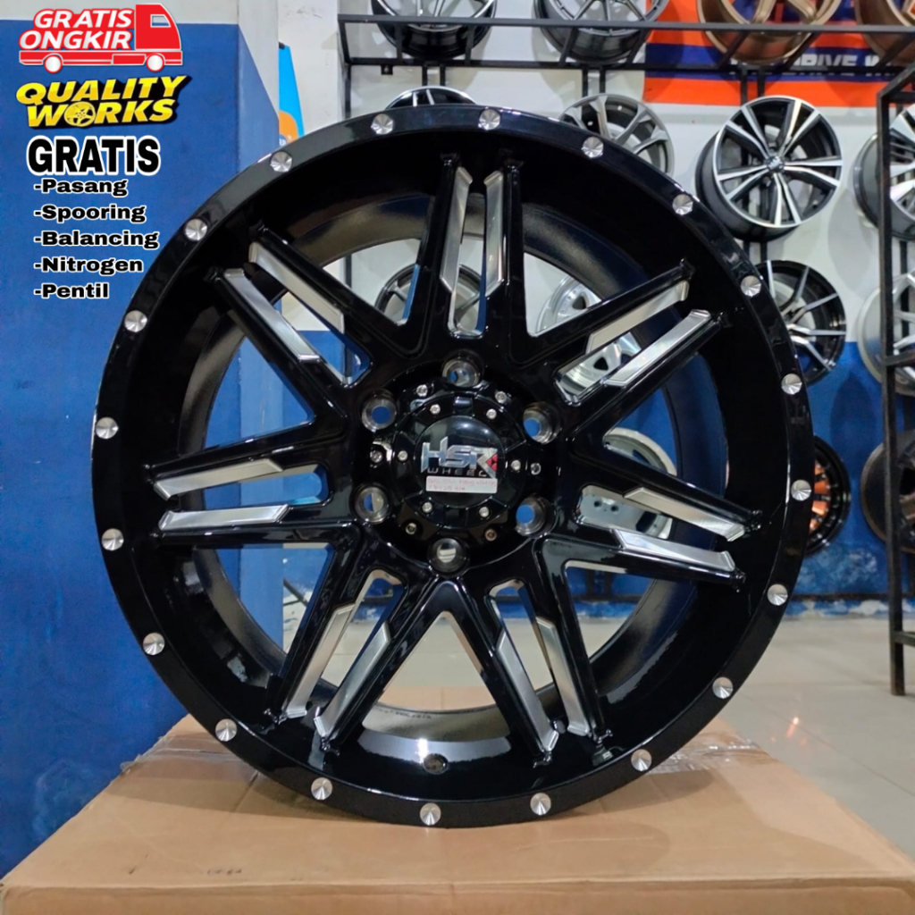 Velg Ring 18 Mobil Hilux Pajero Ranger, Velg Gahar Hsr Wheel Bull