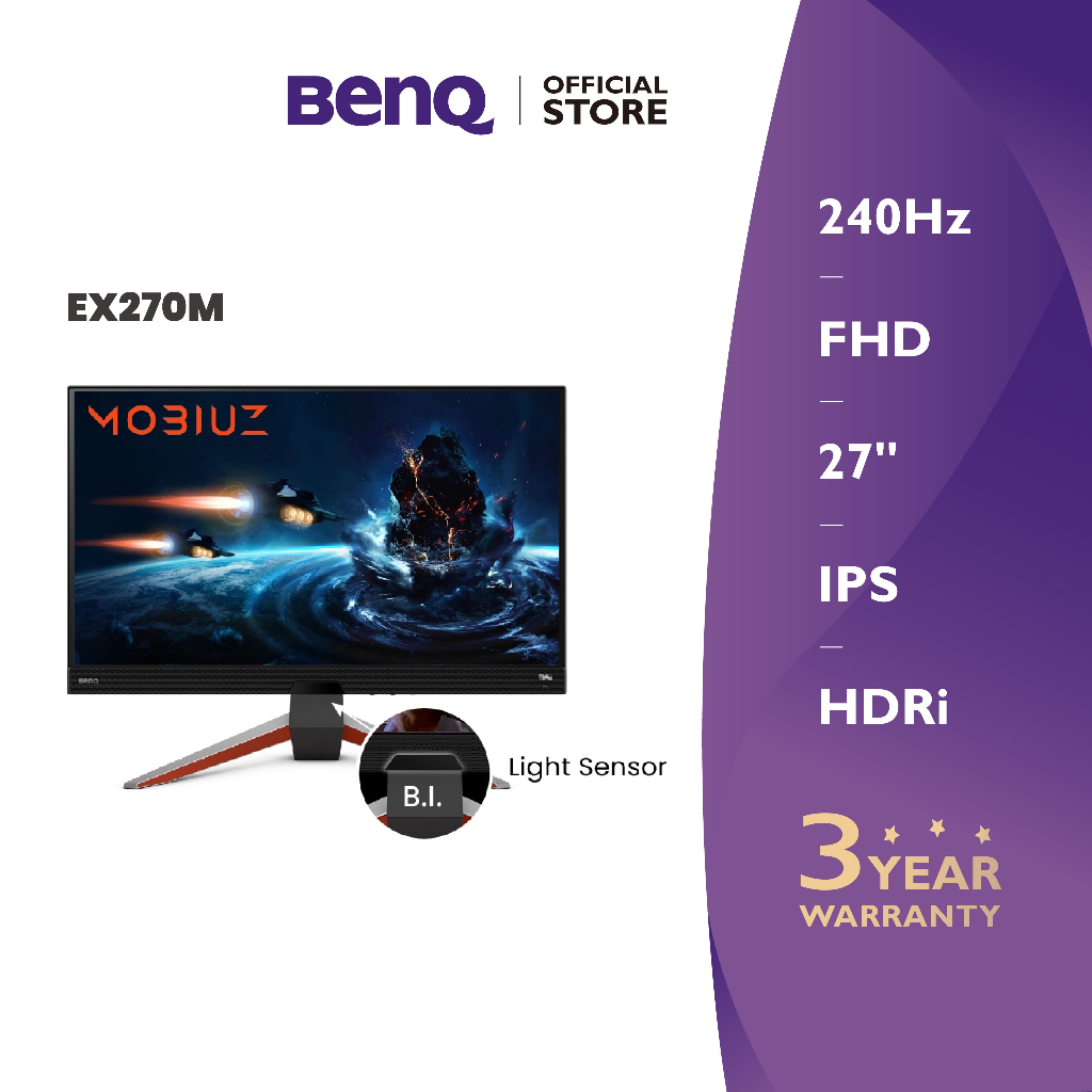 BenQ MOBIUZ EX270M 27" 1ms 240Hz FHD Gaming Monitor