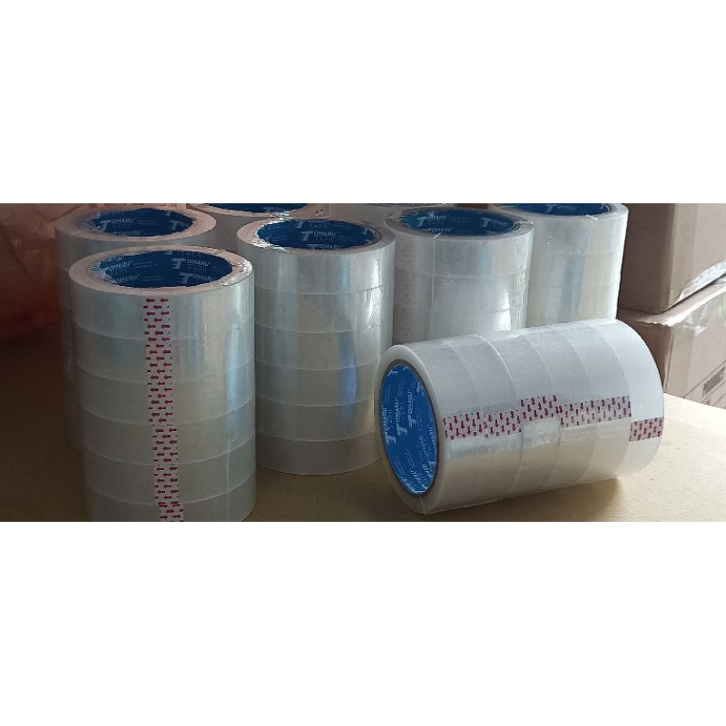 

isolasi lakban perekat merk TOMARU lebar 23mm panjang 72 yard bening kualitas bagus harga murah