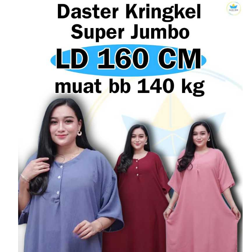 daster crinkel airflow busui jumbo ld 130 140 160 ibu hamil kekinian terbaru murah lengan pendek