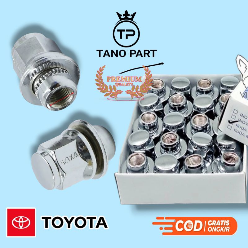 Mur Roda Racing Fujita Baut Lugnut Mobil Toyota Soluna Raize Rush Isi 20pcs Bahan Baja