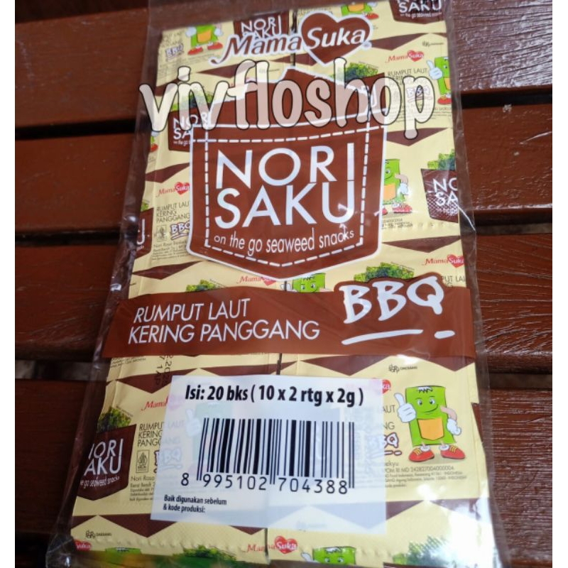 

bGF Mama Suka Seaweed Nori Saku / Rumput Laut (Kemasan isi 12)