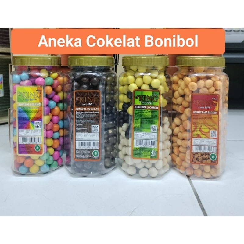 

Aneka Cokelat Bonibol d'King 1 dus isi 4 Toples