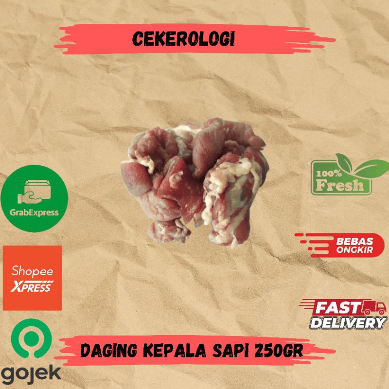 

Daging Kepala Sapi 250gr / Daging Kepala Sapi / Daging Kepala Sapi Fresh Berkualitas / JABODETABEK / Daging Sapi