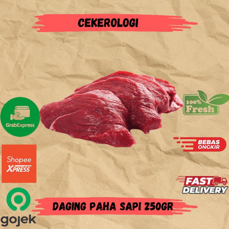 

Daging Paha Sapi 250gr / Daging Paha Sapi / Daging Paha Sapi Fresh Berkualitas / JABODETABEK / Daging Paha / Daging Sapi