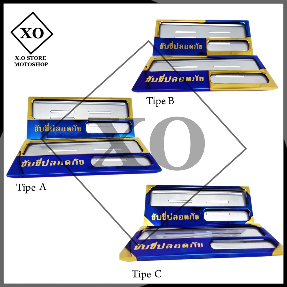 Terlaris cover plat nomor twotone tulisan thailand binkai bingkai plat nomor variasi Tutup dudukkan 